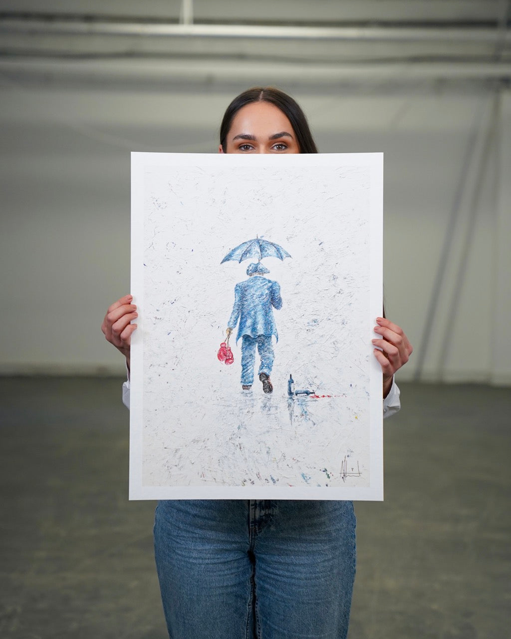 Troubled Boxer Print | AJ Laird Art